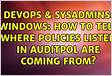 Windows How to tell where policies listed in auditpol are coming